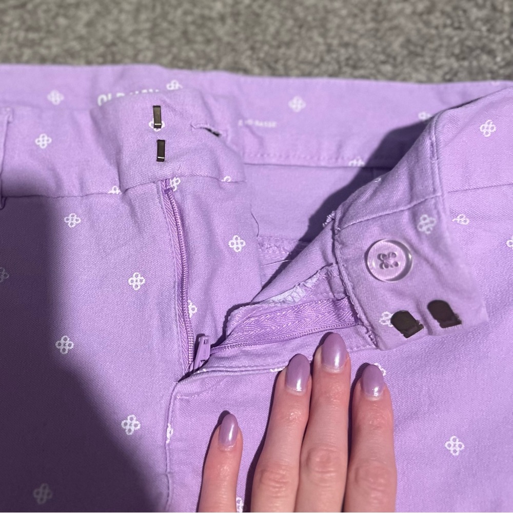 Lavender Patterned Pixie Pants - image 3